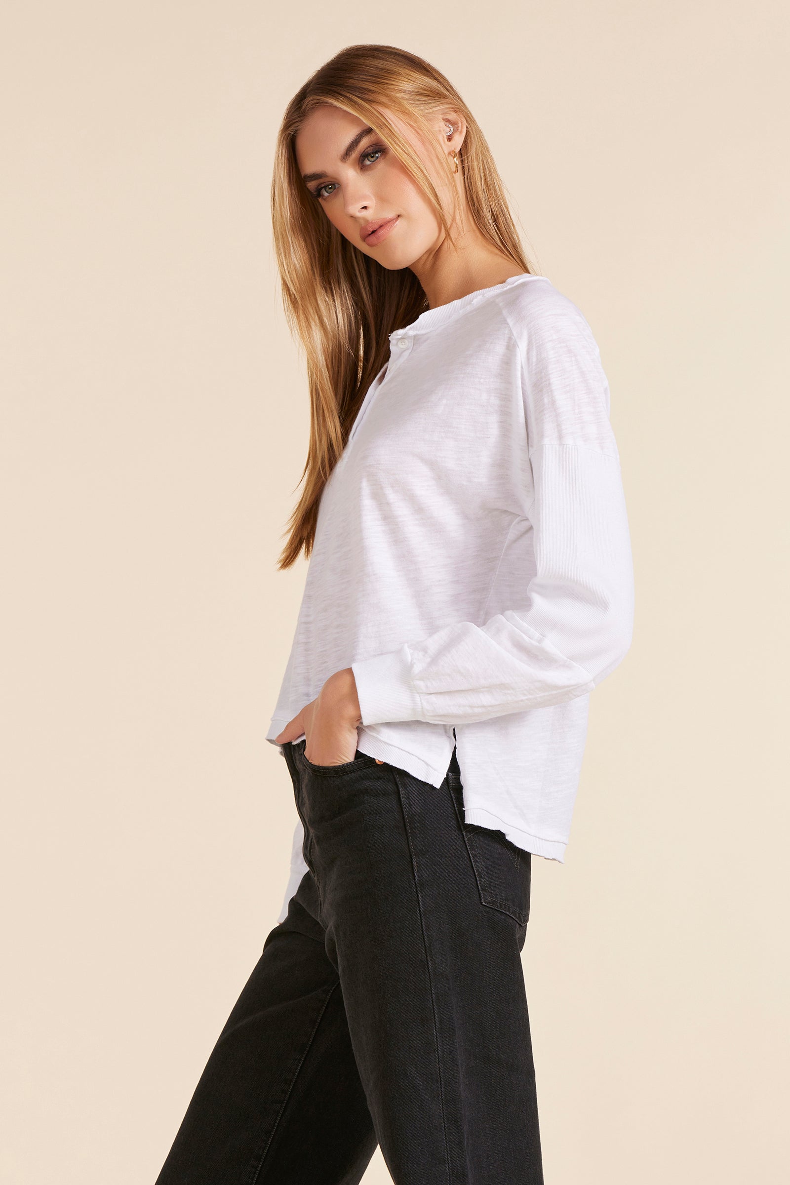 RIB MIX HENLEY