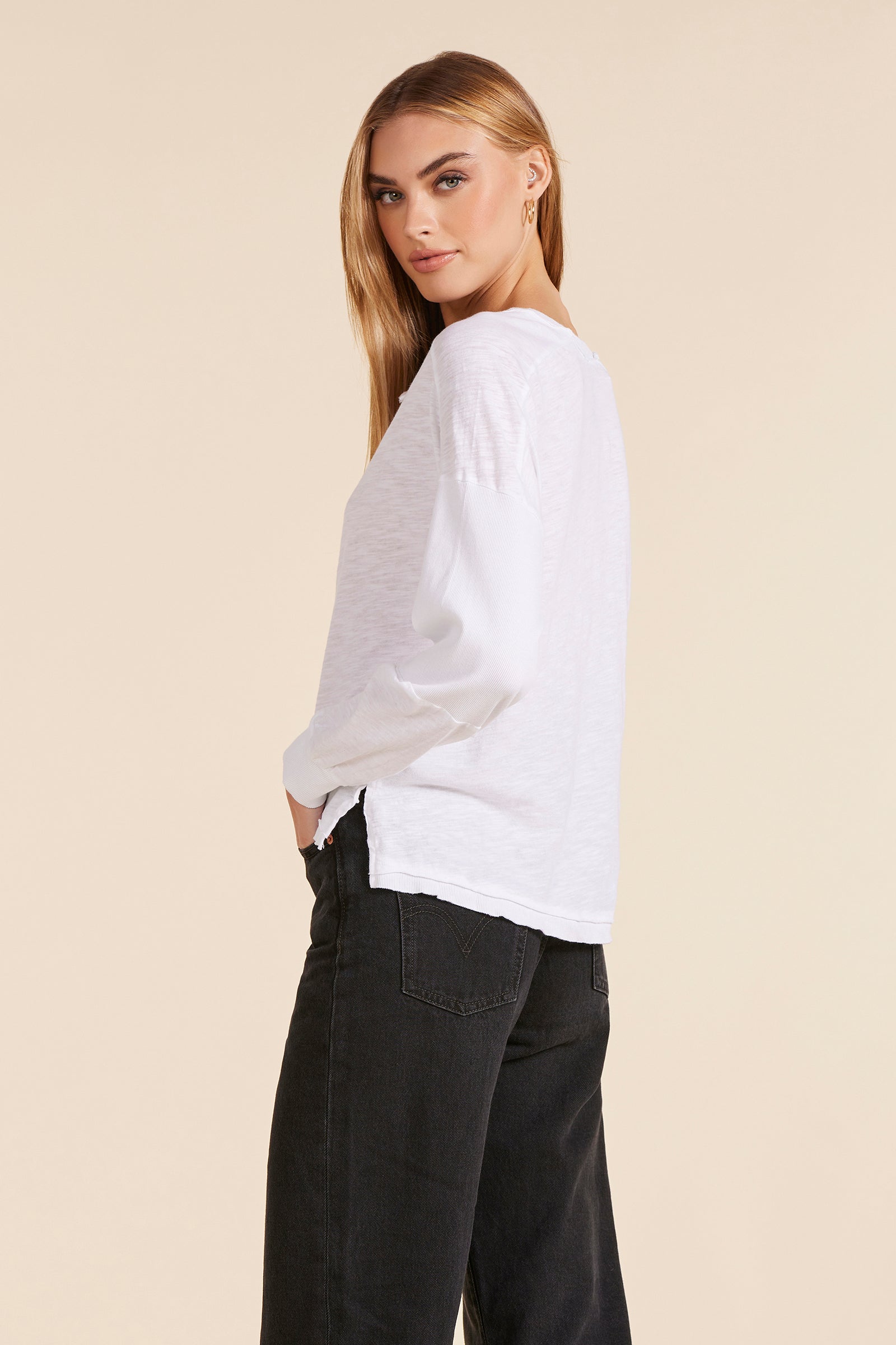 RIB MIX HENLEY