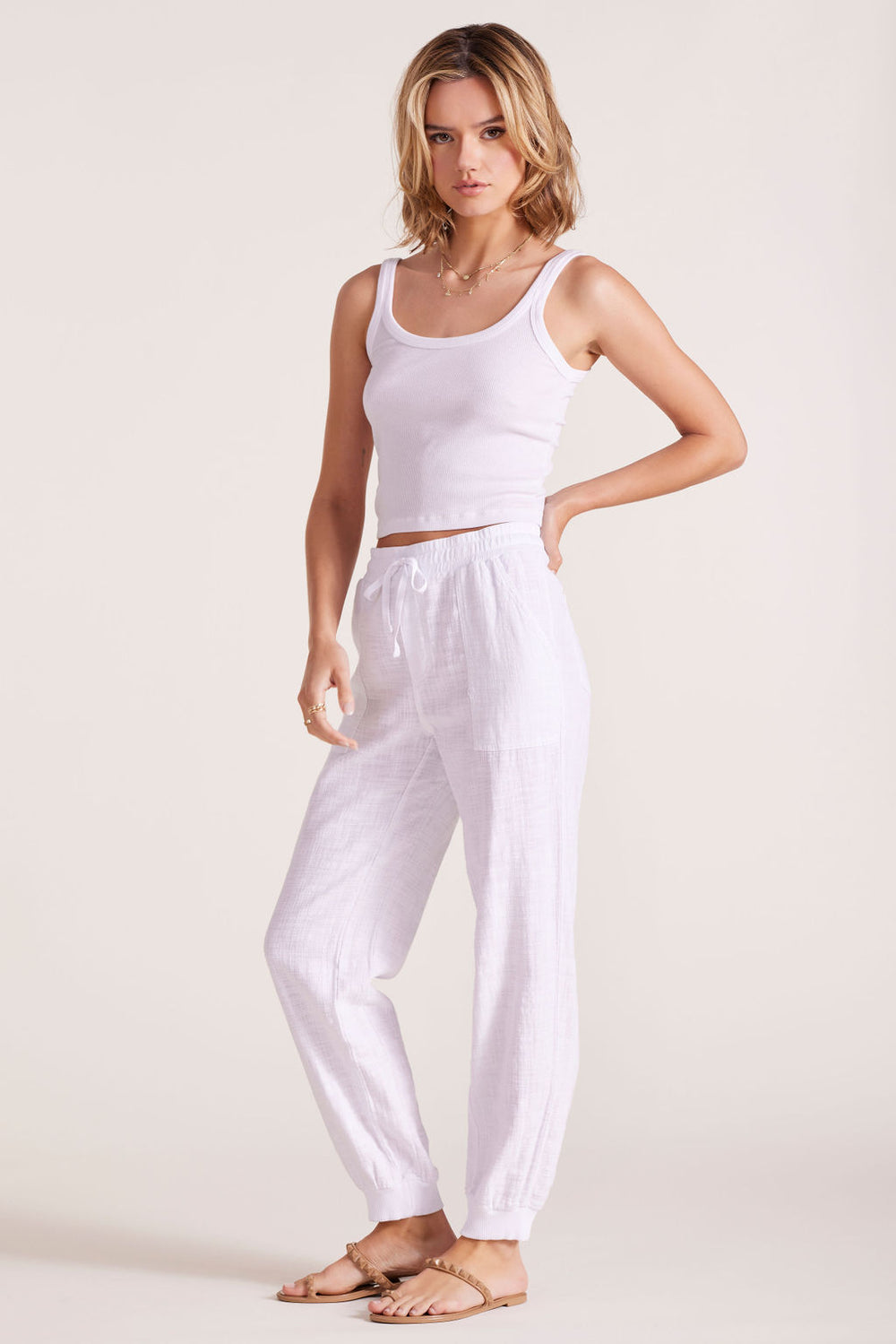 Red Drawstring Jogger Pants