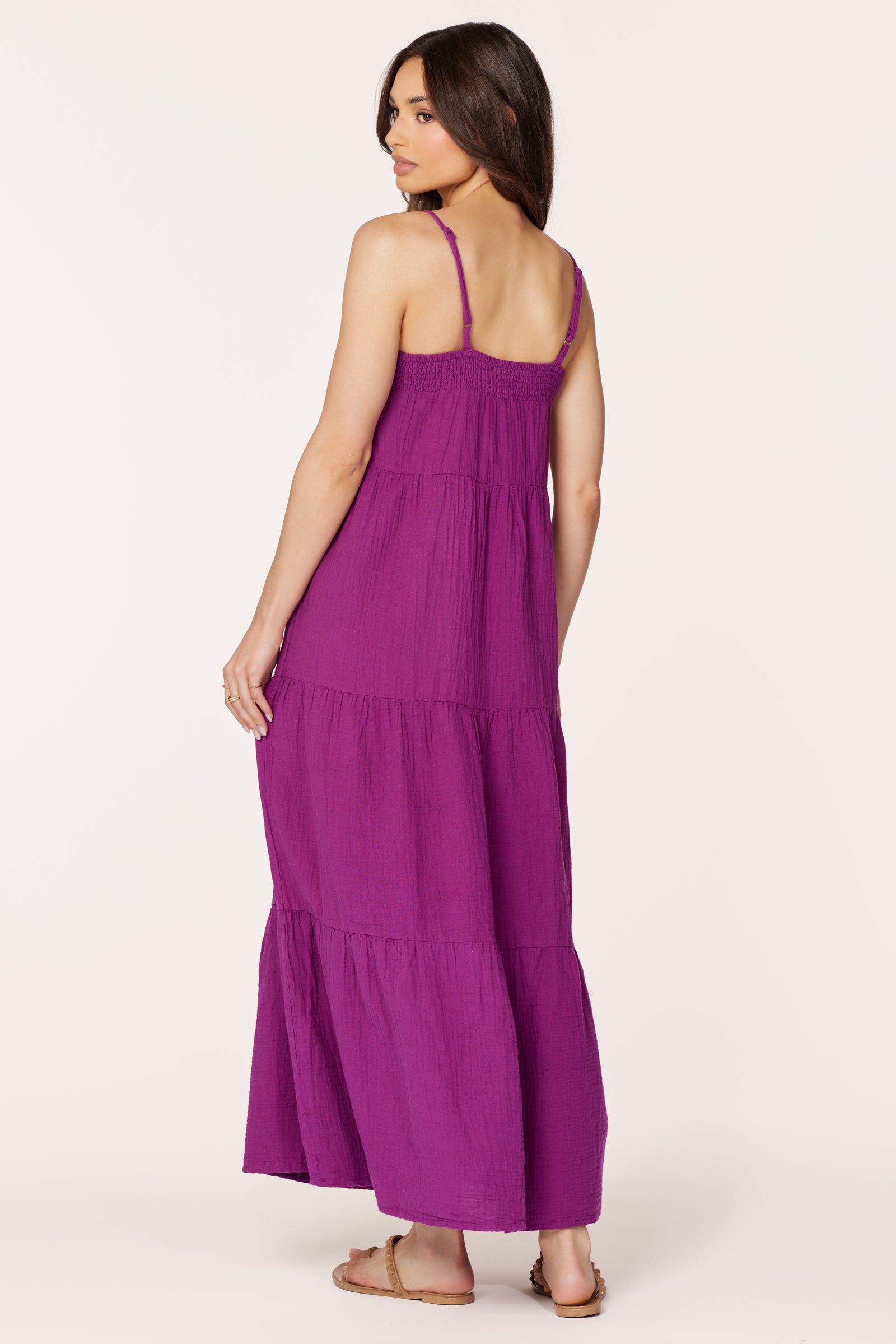 TIERED CAMI MAXI DRESS