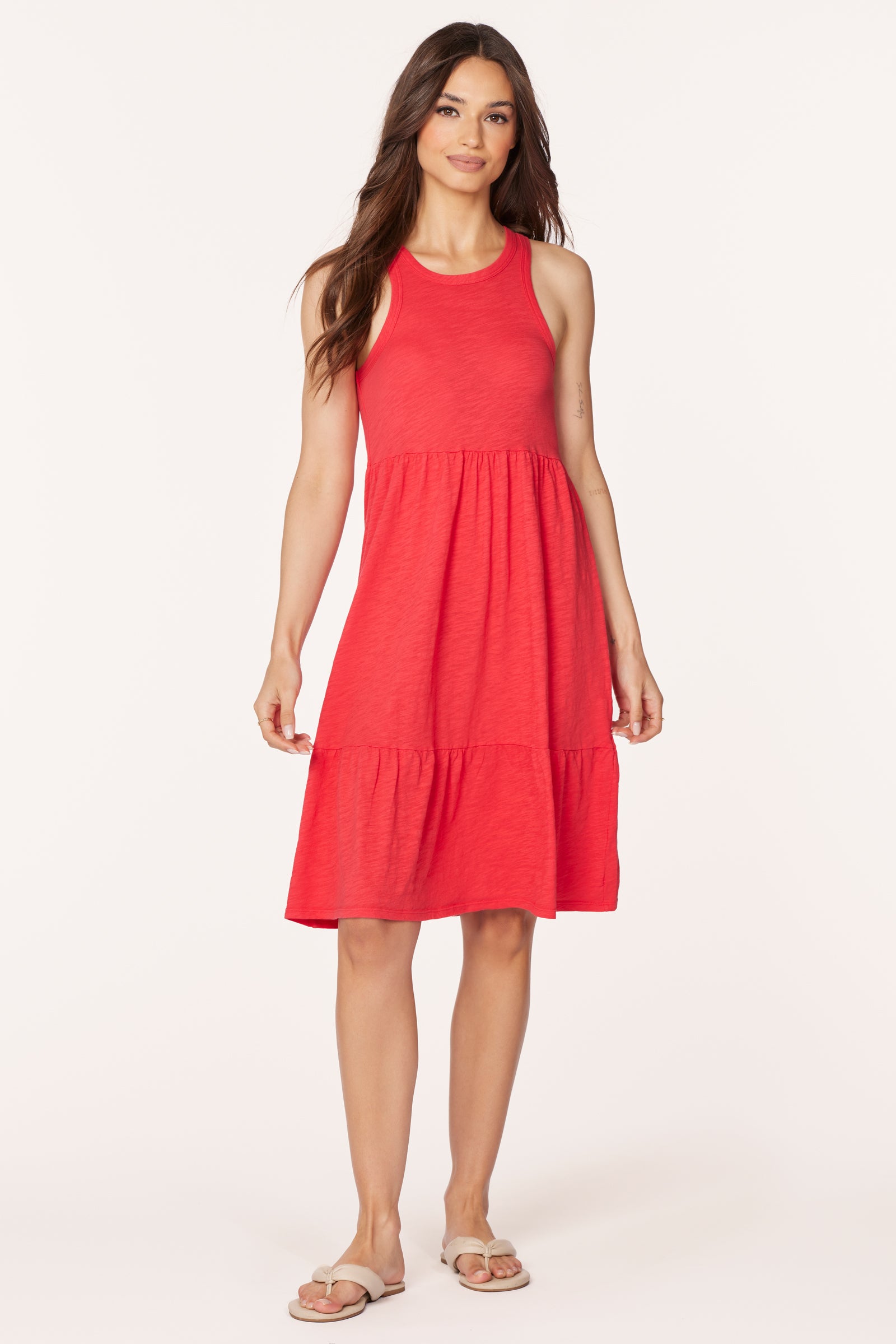 TIERED A-LINE TANK DRESS