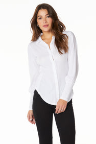 PUFF SLEEVE BUTTON DOWN TOP