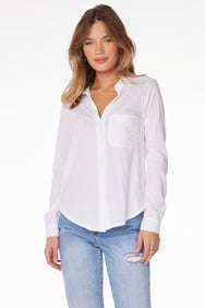 LONG SLEEVE BUTTON FRONT TEE