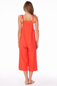 CROPPED WIDE LEG OVERALLS