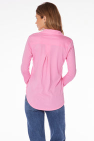 LONG SLEEVE BUTTON FRONT TEE