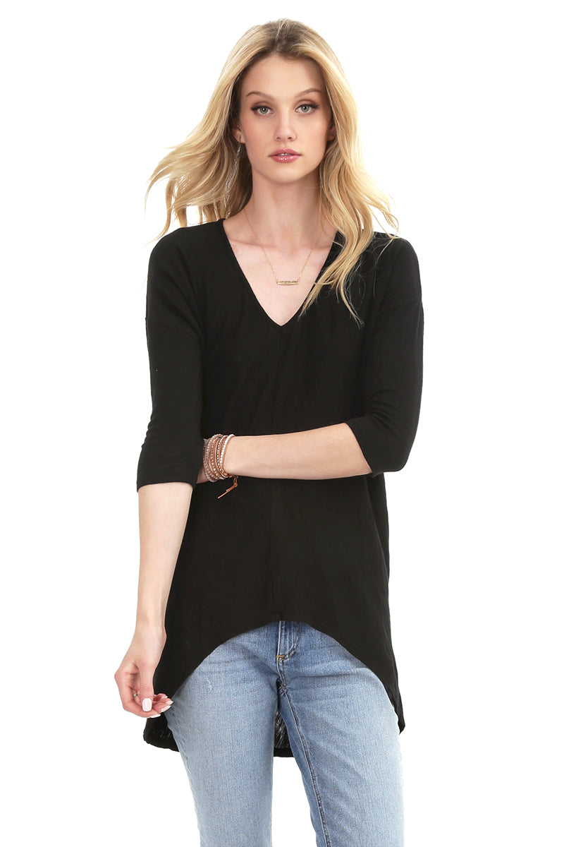 ?? Sleeve High Low Tunic - bobi Los Angeles