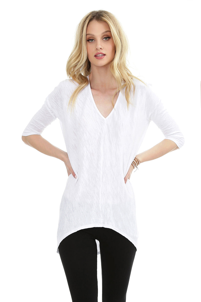 ?? Sleeve High Low Tunic - bobi Los Angeles