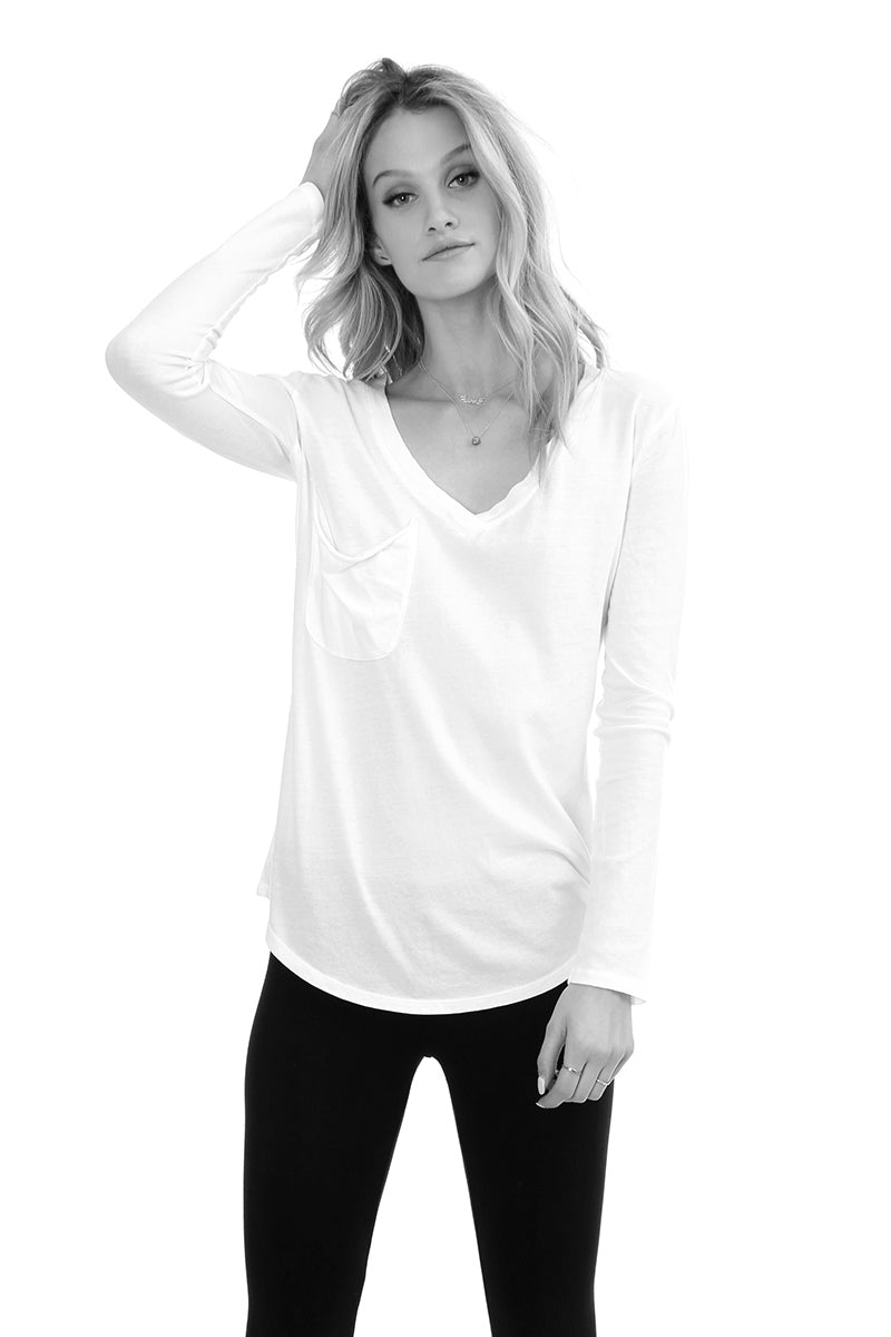 Long Sleeve Boyfriend Tee bobi Los Angeles